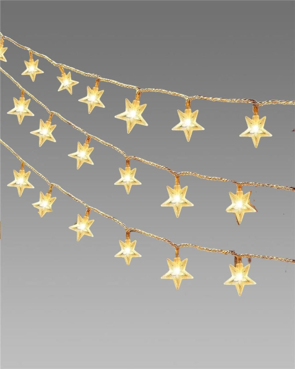 Warm White Star LED String Lights for Home & Party Decor