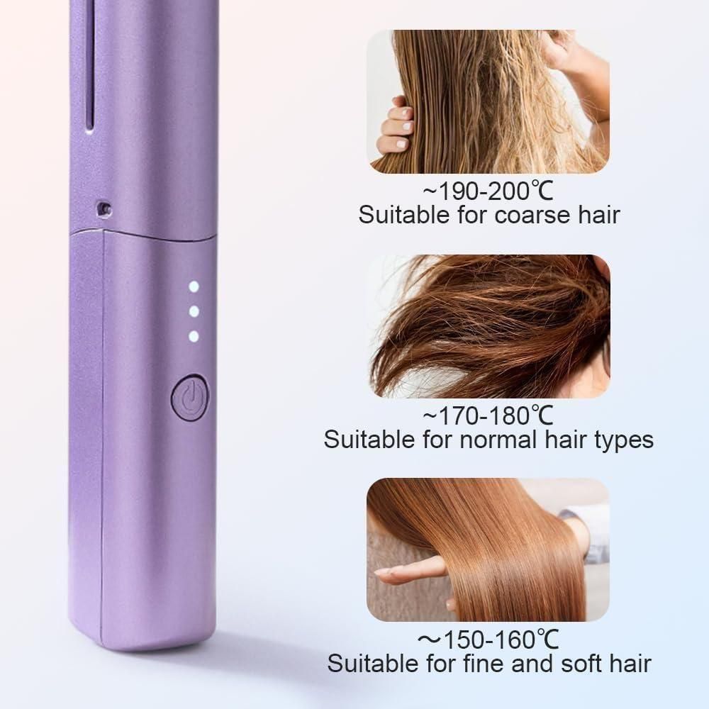 Portable Mini Cordless Rechargeable Hair Straightener