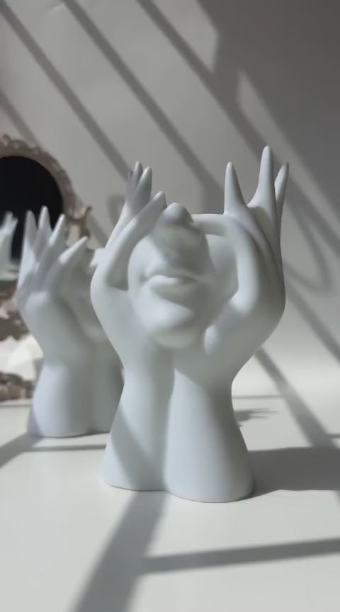 Artistic Ceramic Face Vase